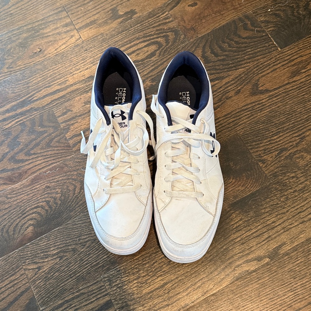 Men’s Under Armour Navy and White UA Official Court Sneakers